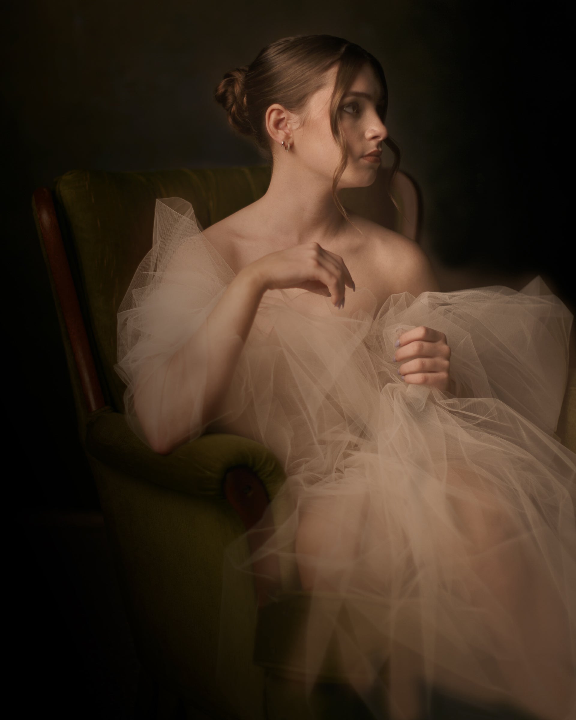 Fine Art Tulle Couture Portraiture by the Vintage Couturière Olivia Torma