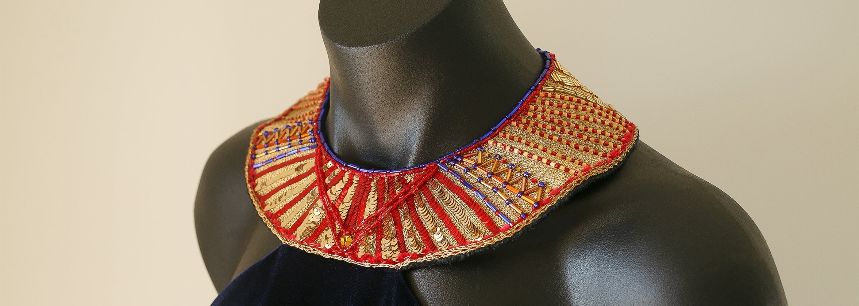 Egyptian & Grecian Inspired Draped Velvet Couture Dress