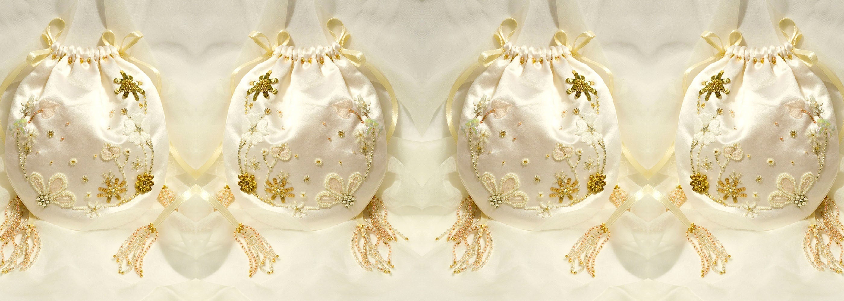 Heirloom Embroidered Bridal Silk Pouch – Couture Keepsake