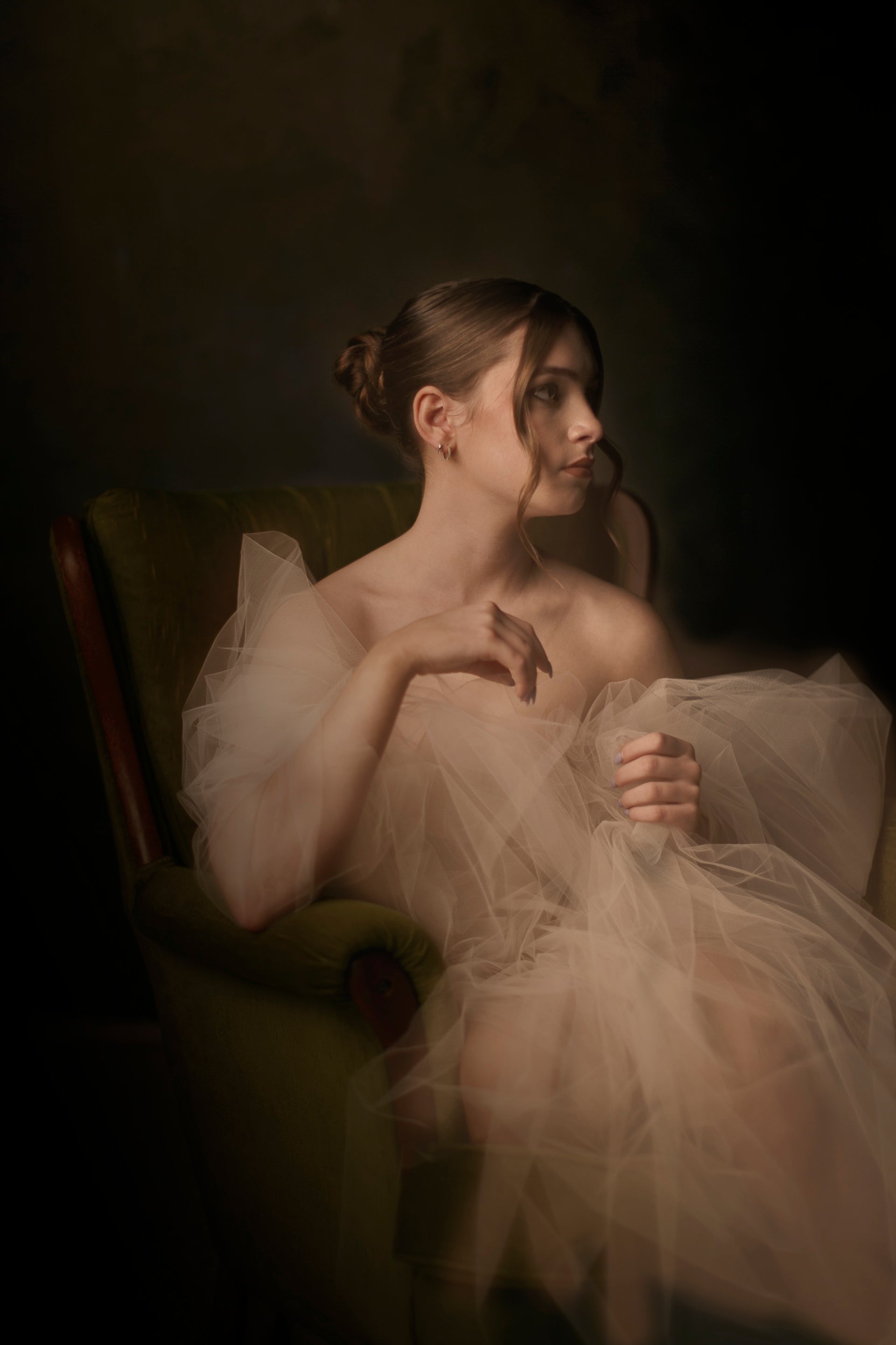 Fine art couture portraiture photographed by The Vintage Couturière