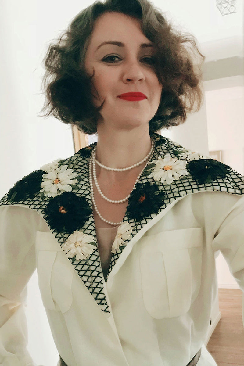 Vintage couture reproduction of a Jean Patou patio blouse by The Vintage Couturière