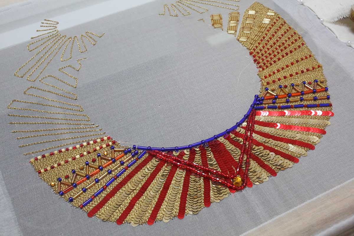 Antiquities Inspired Tambour Embroidery by Olivia Torma