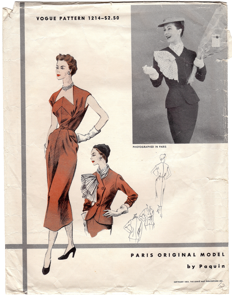 1953 Jeanne Paquin Vogue Pattern from The Vintage Couturiere