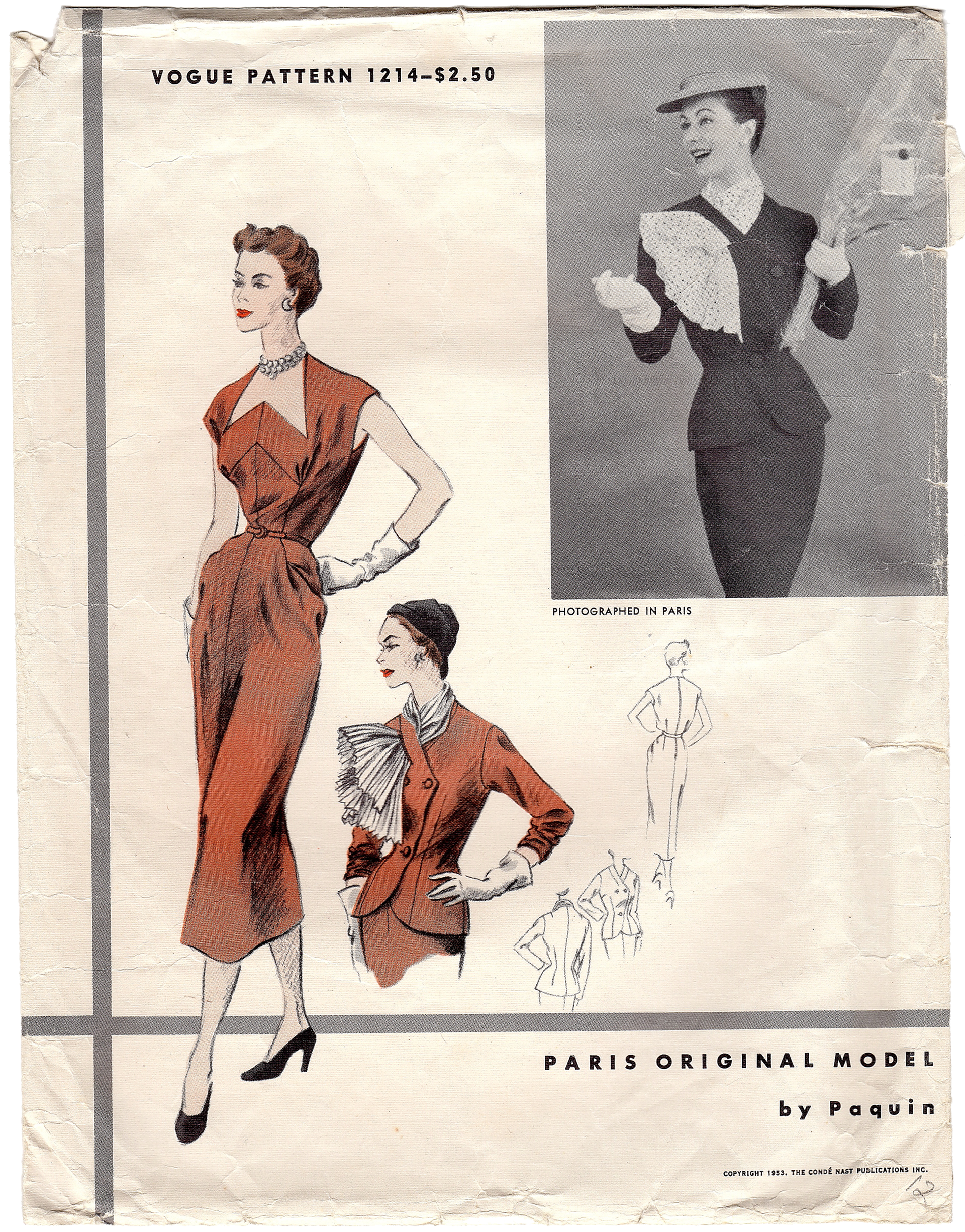 1953 Jeanne Paquin Vogue Pattern from The Vintage Couturiere